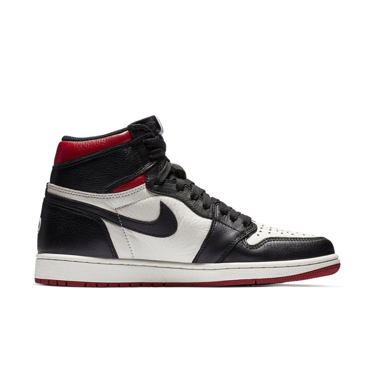 Air Jordan 1 Retro High 'Not for Resale' in Varsity Red, Black, and Sail, featuring iconic design elements.