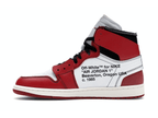 Off-White x Air Jordan 1 Retro High 'Chicago' featuring exposed foam and signature zip tie, sneaker of the year 2017.