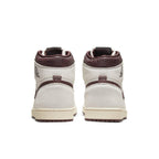 Back view of Jordan 1 Retro High OG A Ma Maniére sneakers showcasing premium materials and unique colorway.