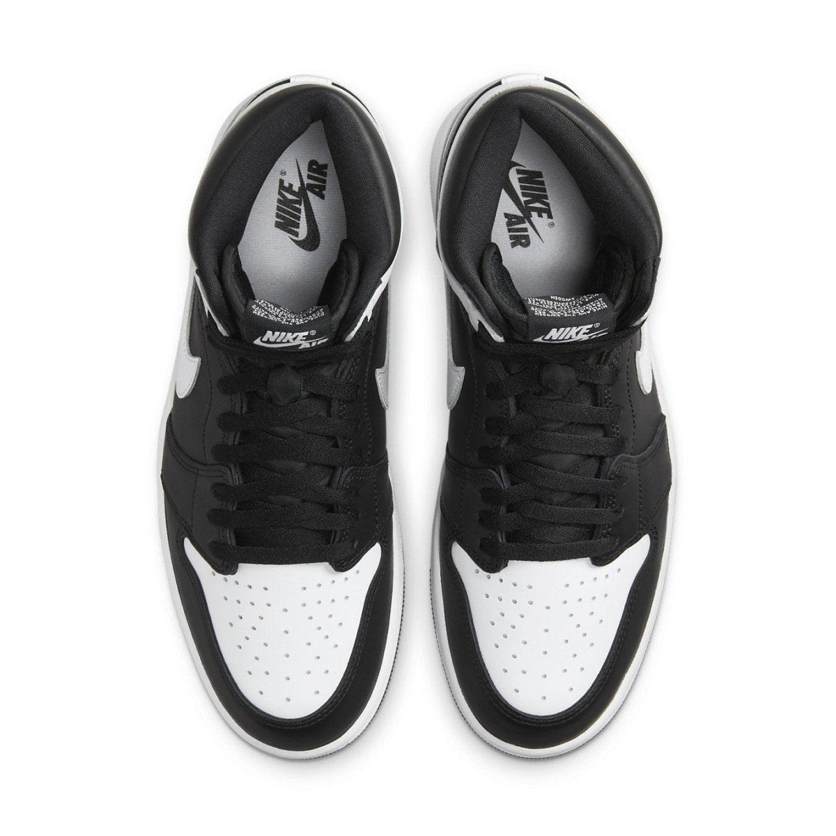 Air Jordan 1 Retro High OG Black White 2.0 sneakers, showcasing a stylish two-tone design with black and white accents.