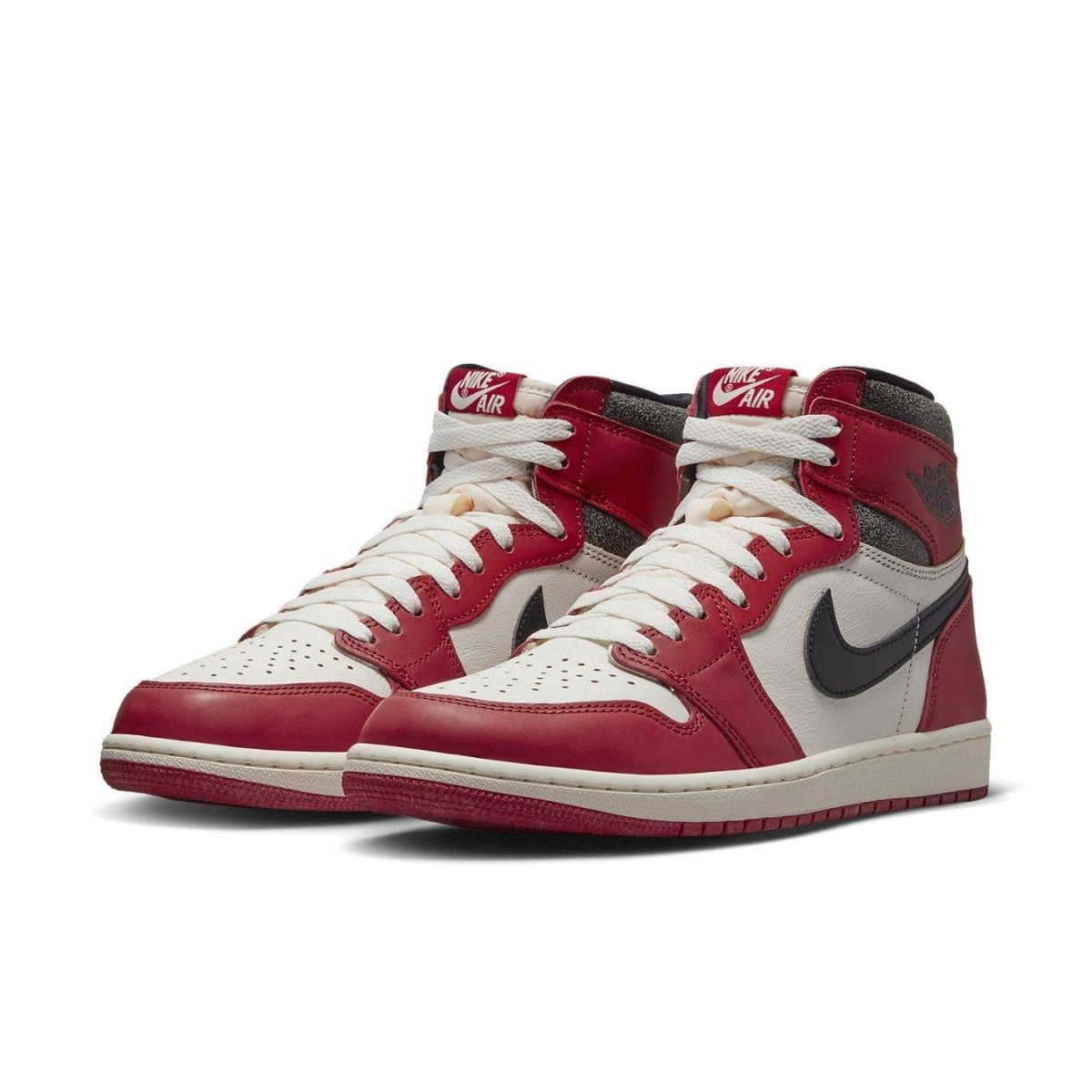 Air Jordan 1 Retro High OG Chicago Lost and Found in red, white, and black colorway, showcasing iconic high-top design.