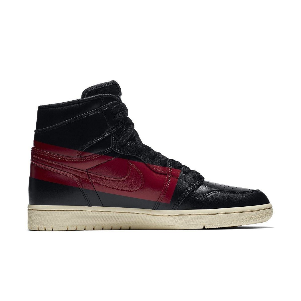 Air Jordan 1 Retro High OG Defiant Couture shoes with black and red design, showcasing iconic style and craftsmanship.