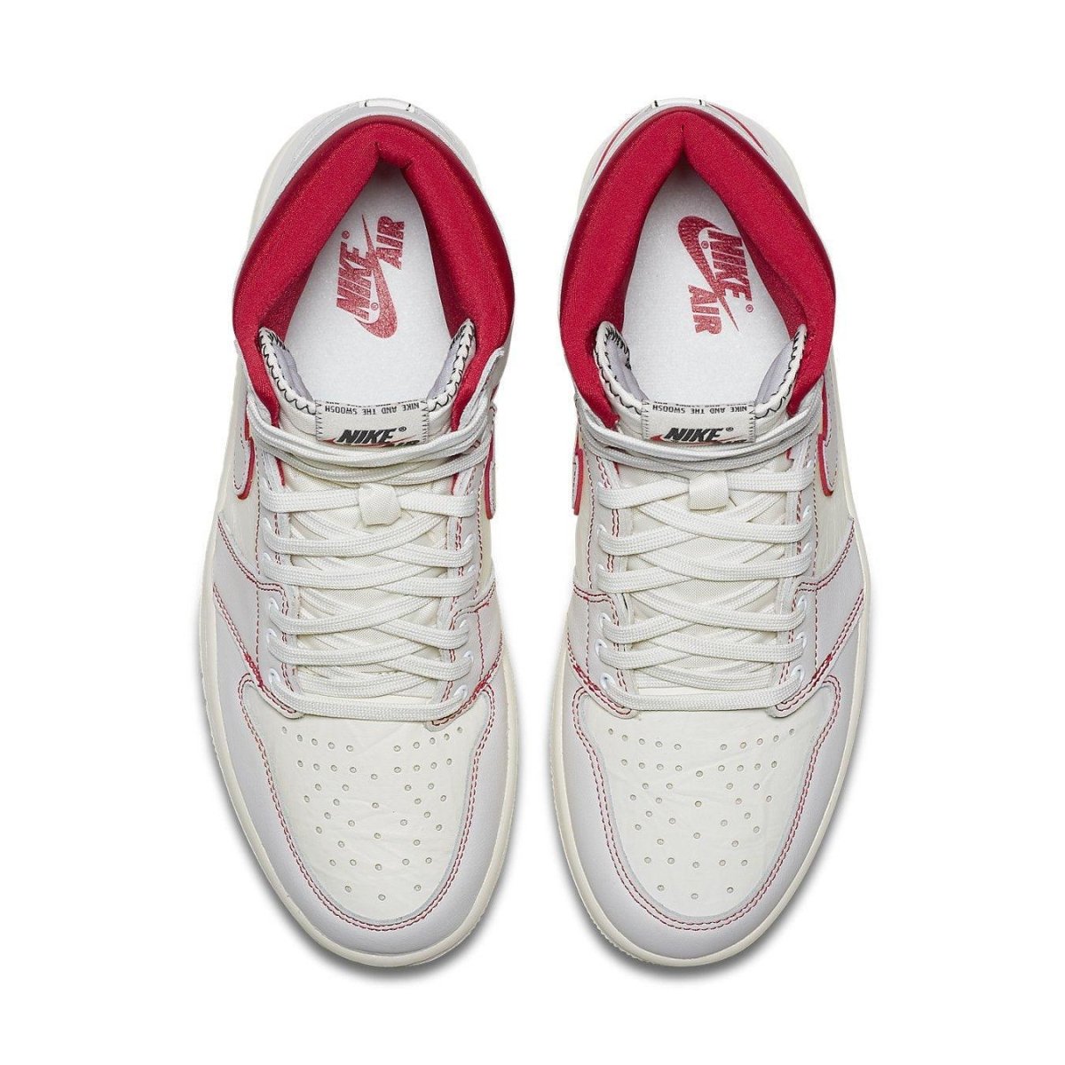 Jordan 1 Retro High Phantom Gym Red, featuring smooth and textured leather with dual-layer Swoosh and Air-infused midsole.