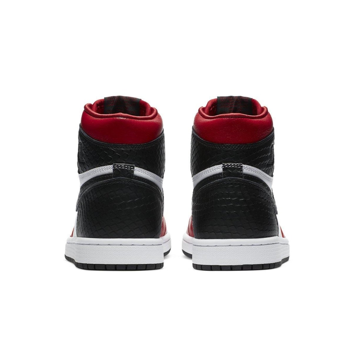 Rear view of Jordan 1 Retro High Satin Snake Chicago (W) showcasing its sleek design and premium materials.