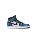 Air Jordan 1 Retro High PS Tie-Dye sneakers featuring a colorful upper and classic black and white design.
