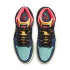 Air Jordan 1 Retro High Tokyo Bio Hack top view featuring vibrant colors and unique design elements.