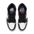Air Jordan 1 Retro High Track Red sneaker top view with black, red, and white colorway.
