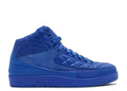 Jordan 2 Retro Just Don Blue featuring quilted detailing and blue suede, inspired by Italian craftsmanship.