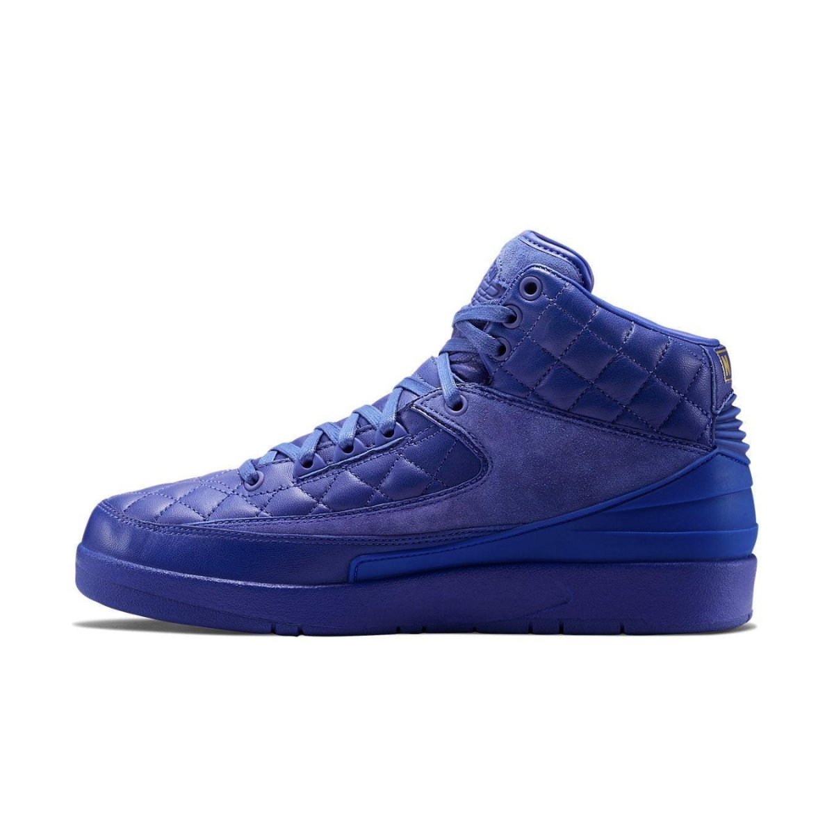 Air Jordan 2 Retro Just Don in Varsity Royal blue with quilted design inspired by Chanel bags.