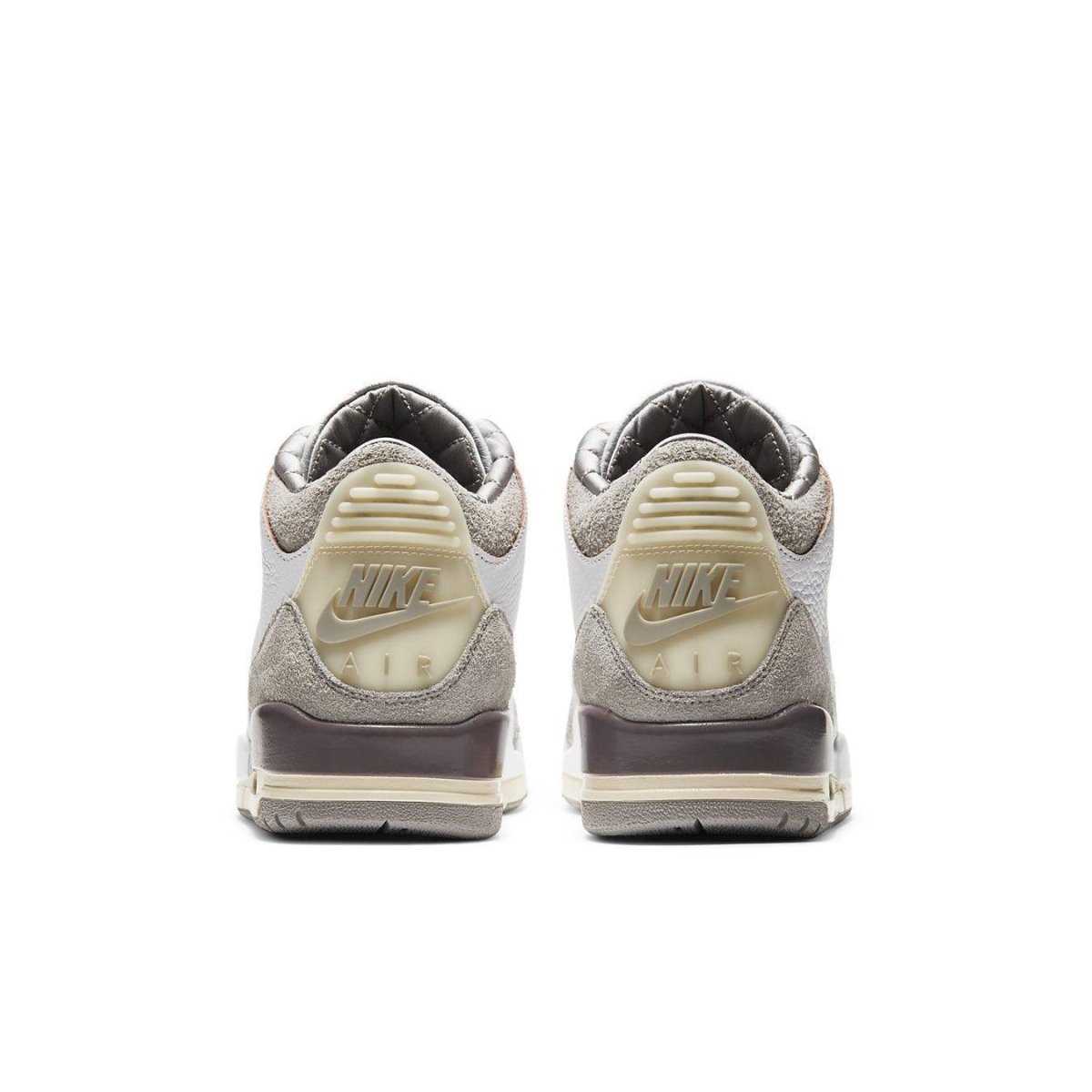 Back view of the Jordan 3 Retro A Ma Maniére sneakers featuring premium materials and iconic Nike branding.