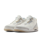 Jordan 3 Retro Craft Ivory sneakers showcasing an ivory and grey colorway with premium leather upper and suede overlays.