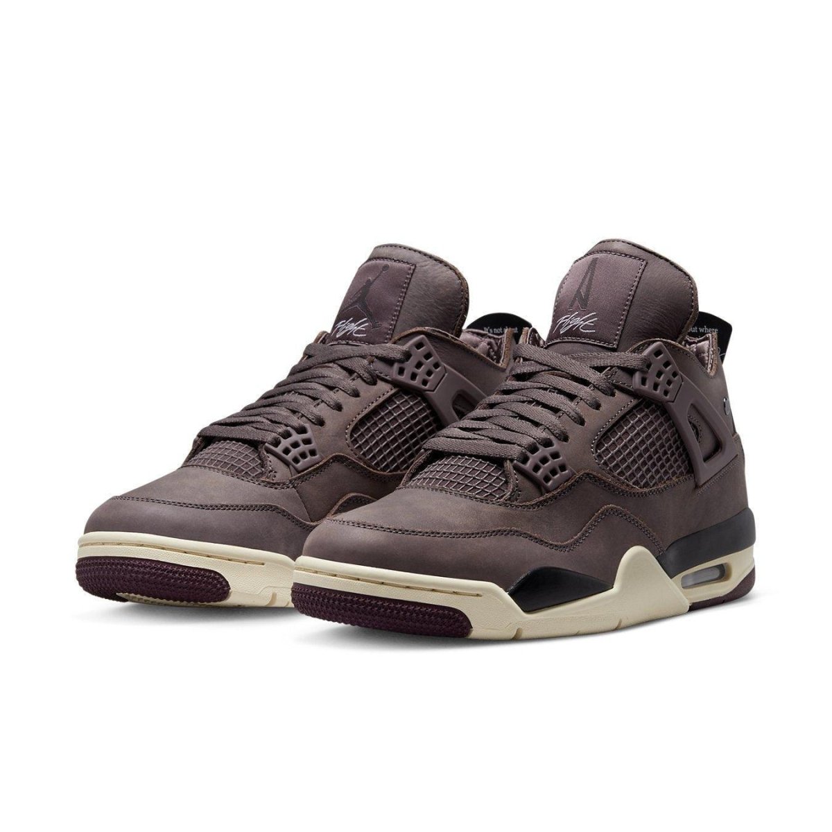 Air Jordan 4 Retro A Ma Maniére 'Violet Ore' sneakers in soft violet nubuck and cream sole.