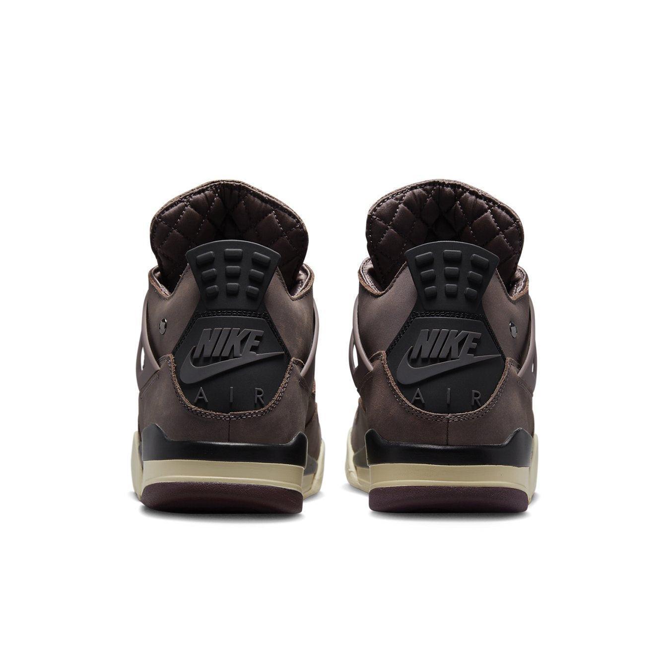 Air Jordan 4 Retro A Ma Maniére Violet Ore rear view showcasing elegant design and quilted details.