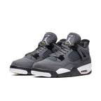 Air Jordan 4 Retro Cool Grey sneakers showcasing nubuck upper, white midsole, and black accents.
