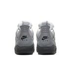Rear view of Nike Air Jordan 4 Retro SE 95 Neon sneakers, featuring gray and neon accents.