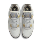 Air Jordan 4 Retro SE Craft Photon Dust top view with light grey leather and suede detailing.