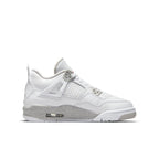 Air Jordan 4 Retro White Oreo (2021) GS sneakers in white and gray colorway, featuring classic design and premium materials.