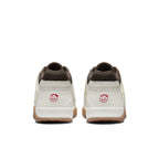 Jordan Jumpman Jack TR Travis Scott 'Sail' shoe rear view showcasing brown and ivory colorway.