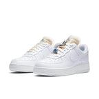 Nike Air Force 1 Low '07 LX Bling women’s sneakers in white leather with textured details and padded Air soles.