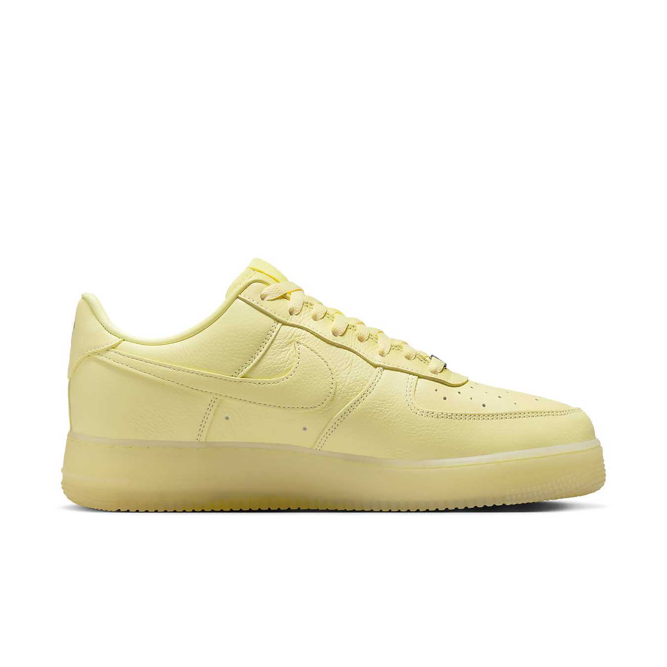 Nike Air Force 1 Low Drake NOCTA Certified Lover Boy in citron tint yellow leather.