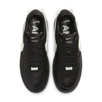 Nike Air Force 1 Low SP AMBUSH Black top view showcasing premium leather and distinctive Swoosh design.