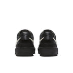 Nike Air Force 1 Low SP AMBUSH Black sneaker rear view with co-branding details and unique Swoosh design.