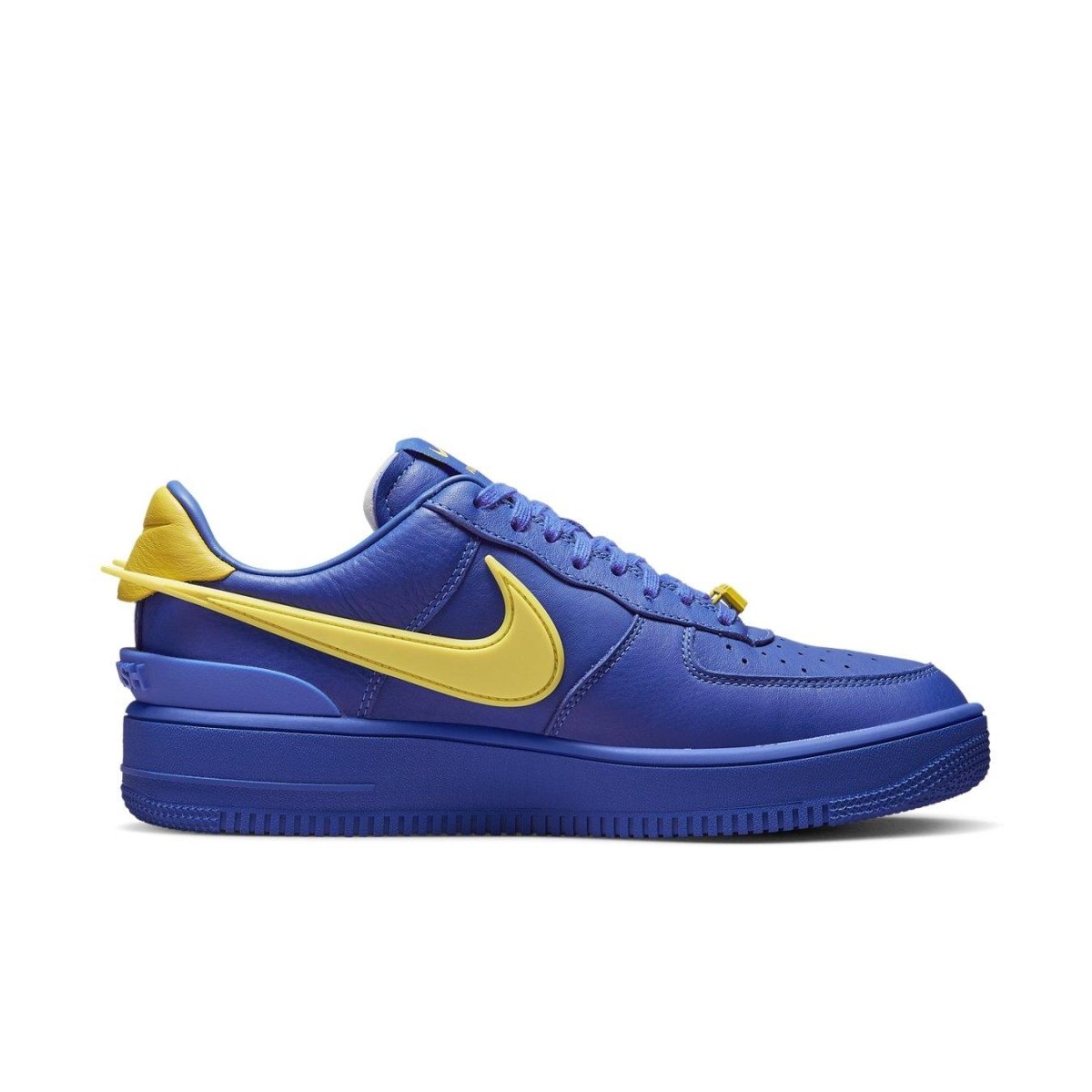 Nike Air Force 1 Low SP AMBUSH Game Royal in blue and yellow, featuring a bold design and stylish silhouette.