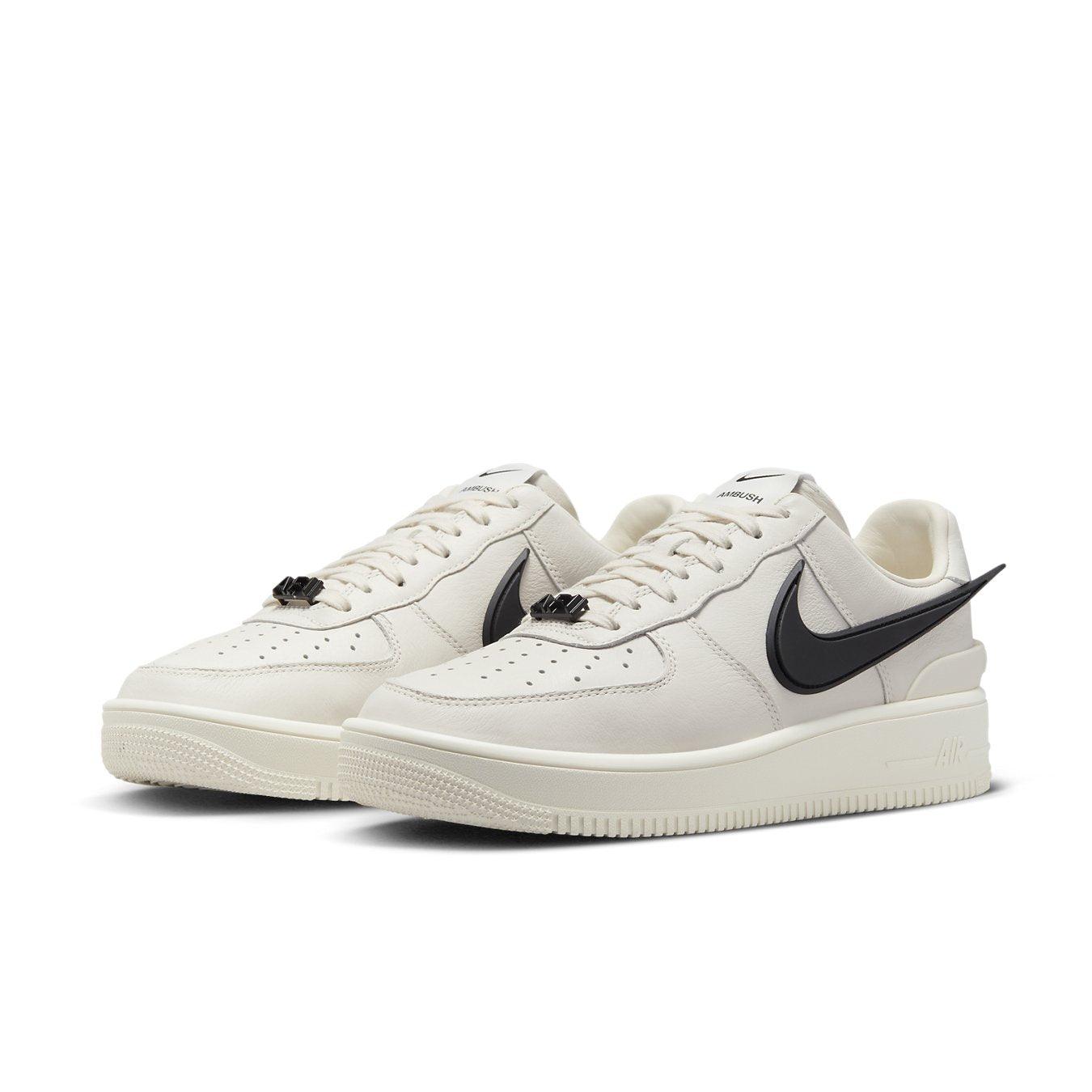Nike Air Force 1 Low SP AMBUSH Phantom in cream color with black accents, featuring a clean and stylish design.