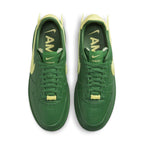 Nike Air Force 1 Low SP AMBUSH in Pine Green with yellow accents, top view, showcasing sleek sneaker design.