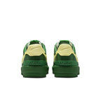Back view of Nike Air Force 1 Low SP AMBUSH Pine Green sneakers showcasing unique colorway and logo design.