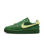 Nike Air Force 1 Low SP AMBUSH in Pine Green with yellow accents, stylish and modern sneaker design.