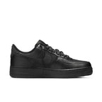 Nike Air Force 1 Low SP Slam Jam Black with all-black design and mesh paneling, featuring additional woven laces.