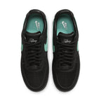 Nike Air Force 1 Low SP Tiffany & Co. in black with Tiffany blue accents, showcasing the collaboration design.