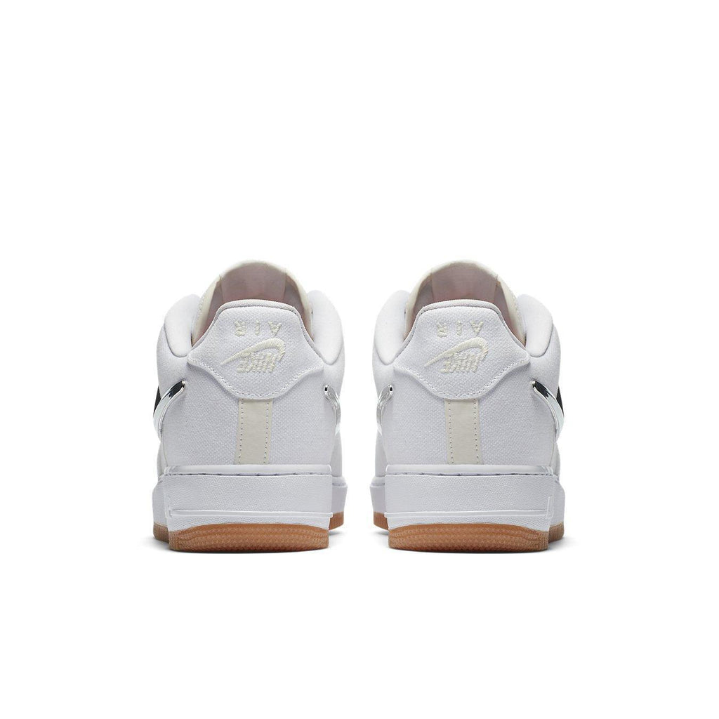Nike Air Force 1 Low Travis Scott AF100 rear view, showcasing sleek design and premium materials.