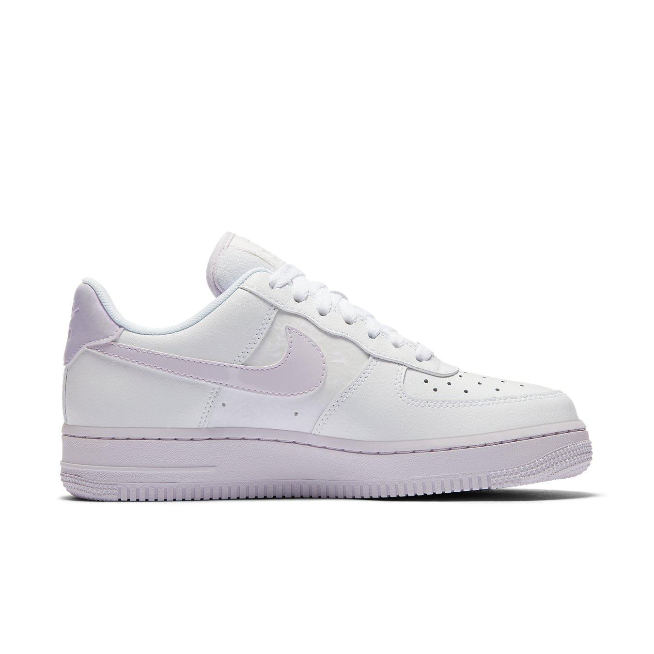 Nike Air Force 1 Low White Barely Grape women's sneakers featuring a classic design with premium materials.