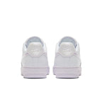 Nike Air Force 1 Low White Barely Grape sneakers rear view, featuring premium materials and iconic design.