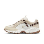 Nike Air Humara LX Jacquemus sneakers in light bone and gold, featuring premium beige suede and clean design elements.
