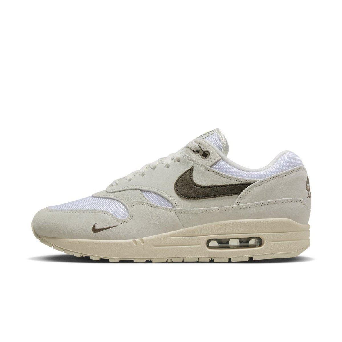 Nike Air Max 1 Sail Ironstone sneaker with premium materials and classic design.