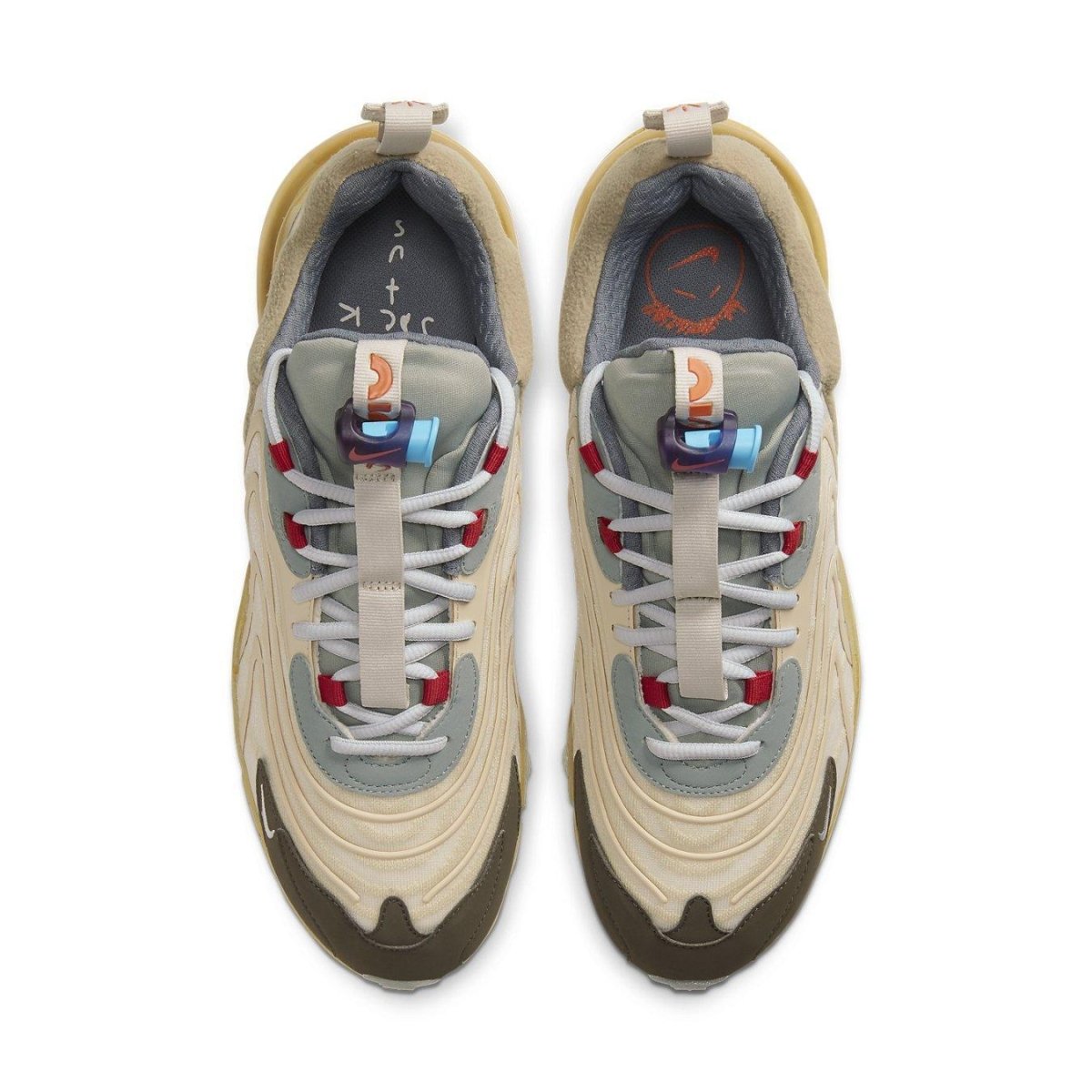 Nike Air Max 270 React ENG Travis Scott Cactus Trails lifestyle sneakers in cream and brown tones