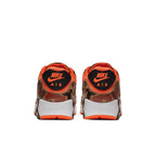 Nike Air Max 90 Duck Camo Orange sneakers featuring vibrant Total Orange and classic camouflage design.
