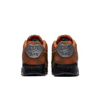 Nike Air Max 90 Mars Landing sneakers with Mars Stone and Magma Orange colorway, showcasing unique back design.