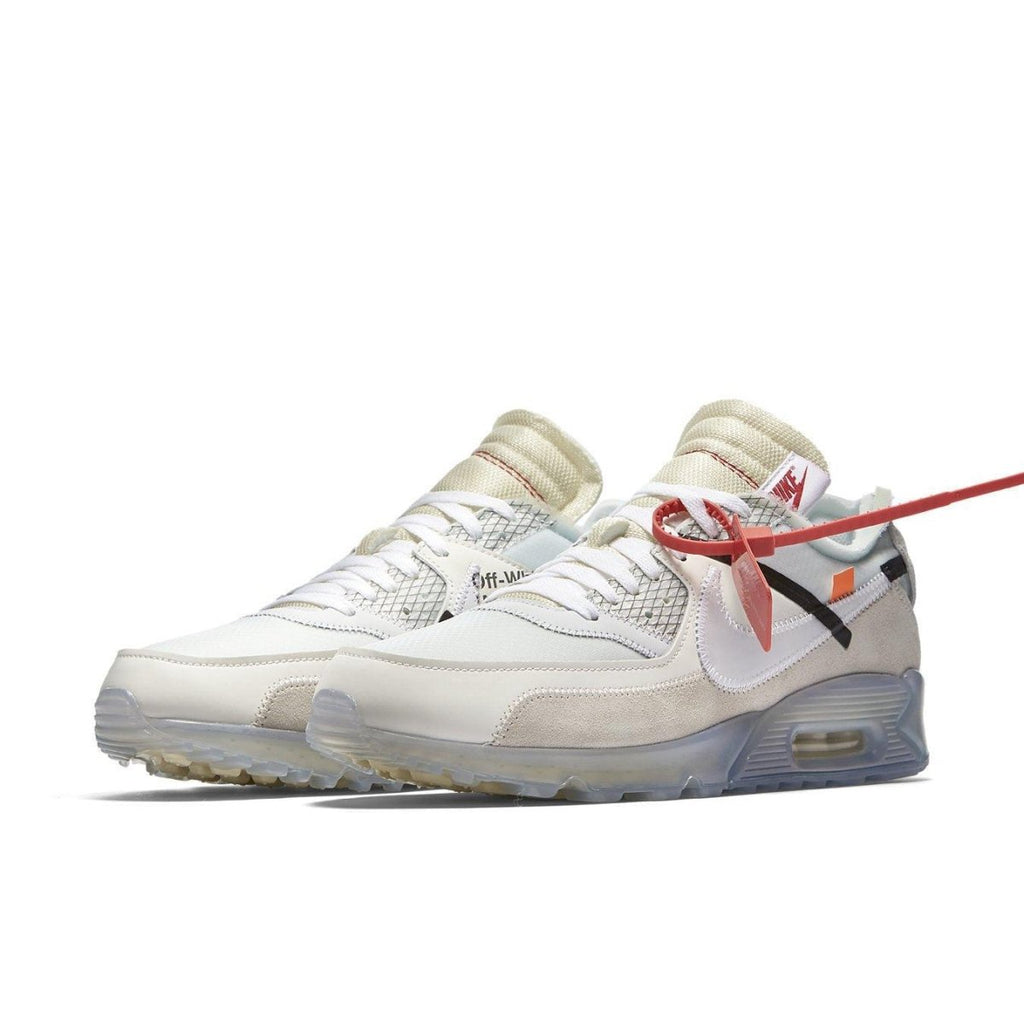 Nike Air Max 90 Off-White sneaker featuring a sleek design and visible air cushioning.