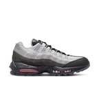 Nike Air Max 95 Fish Scales sneakers in gray and black with red accents and reflective 3M detailing.