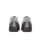 Nike Air Max 95 Fish Scales in gray and black with 3M reflective details and red accents, showing the rear view.
