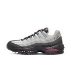 Nike Air Max 95 Fish Scales in grey and black with red accents and reflective 3M details.