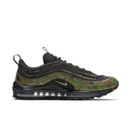 Nike Air Max 97 Country Camo Japan edition in forest green camouflage with black detailing for enhanced contrast.