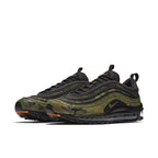 Nike Air Max 97 Country Camo Japan edition in forest green camouflage with black details for a stylish contrast.