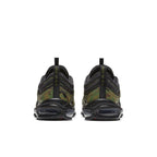 Nike Air Max 97 Country Camo Japan edition in forest green camouflage and black accents, back view.