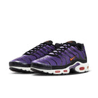 Nike Air Max Plus OG Voltage Purple sneaker with vibrant purple and black design, celebrating 25 years of iconic style.