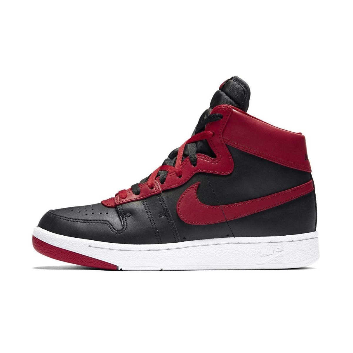 Nike Air Ship Pro Banned sneaker in black and red, inspired by Michael Jordan's NBA debut.